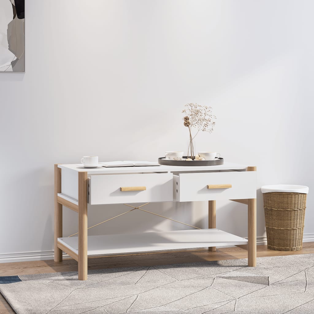 Salontafel 82X48X45 Cm Bewerkt Hout