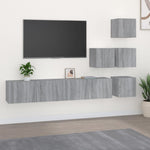 Tv-Wandmeubel Bewerkt Hout Kleurig
