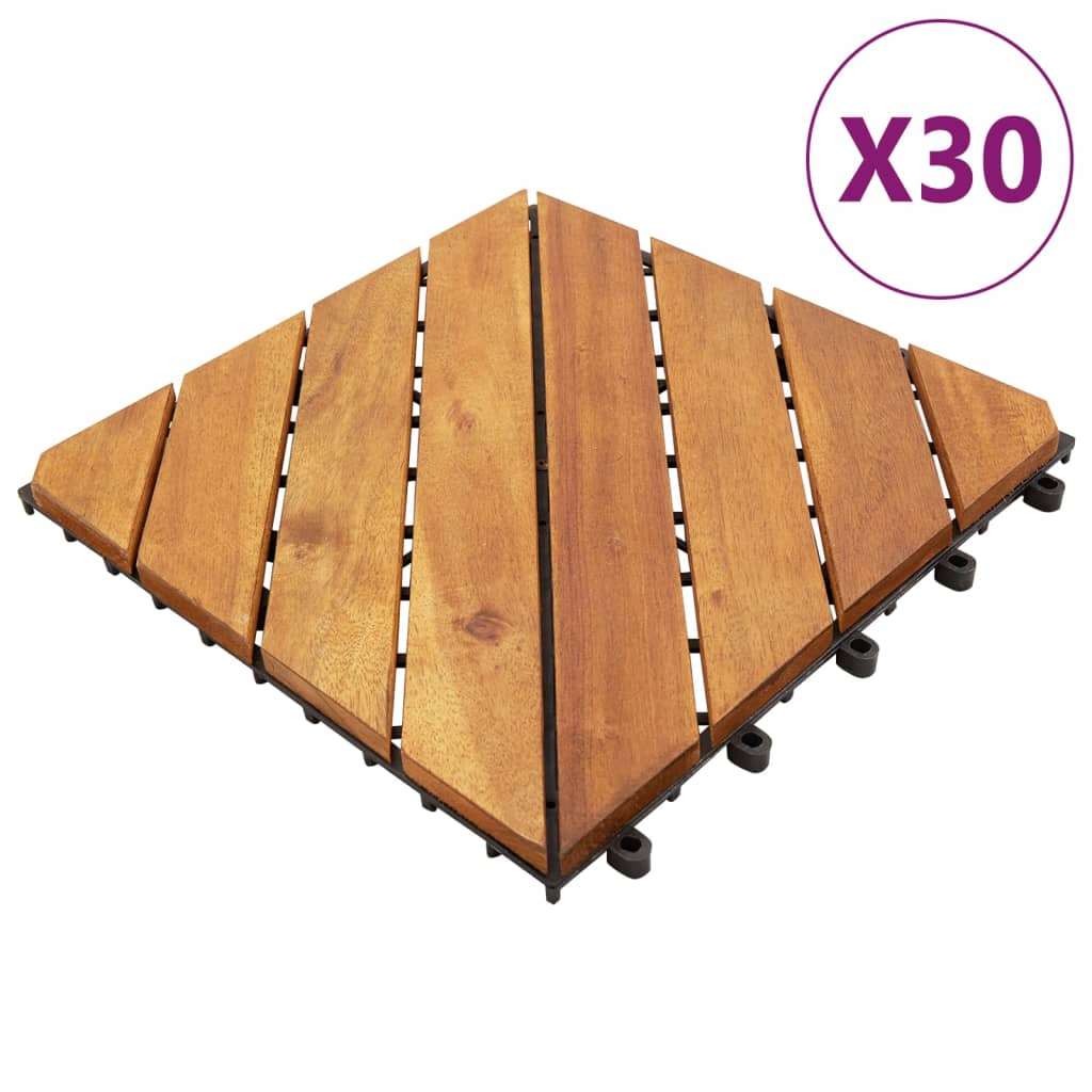 Terrastegels 20 St Verticaal Patroon 30X30 Cm Acaciahout