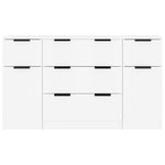 3-Delige Dressoirset Bewerkt Hout