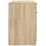 Bureau Met Bijzetkast Bewerkt Hout Kleurig