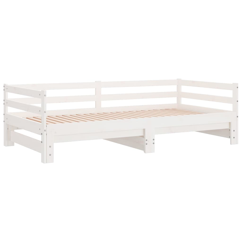 Slaapbank Uitschuifbaar Massief Grenenhout 2X(90X190) Cm