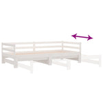 Slaapbank Uitschuifbaar Massief Grenenhout 2X(90X190) Cm