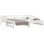 Slaapbank Uitschuifbaar Massief Grenenhout 2X(90X190) Cm