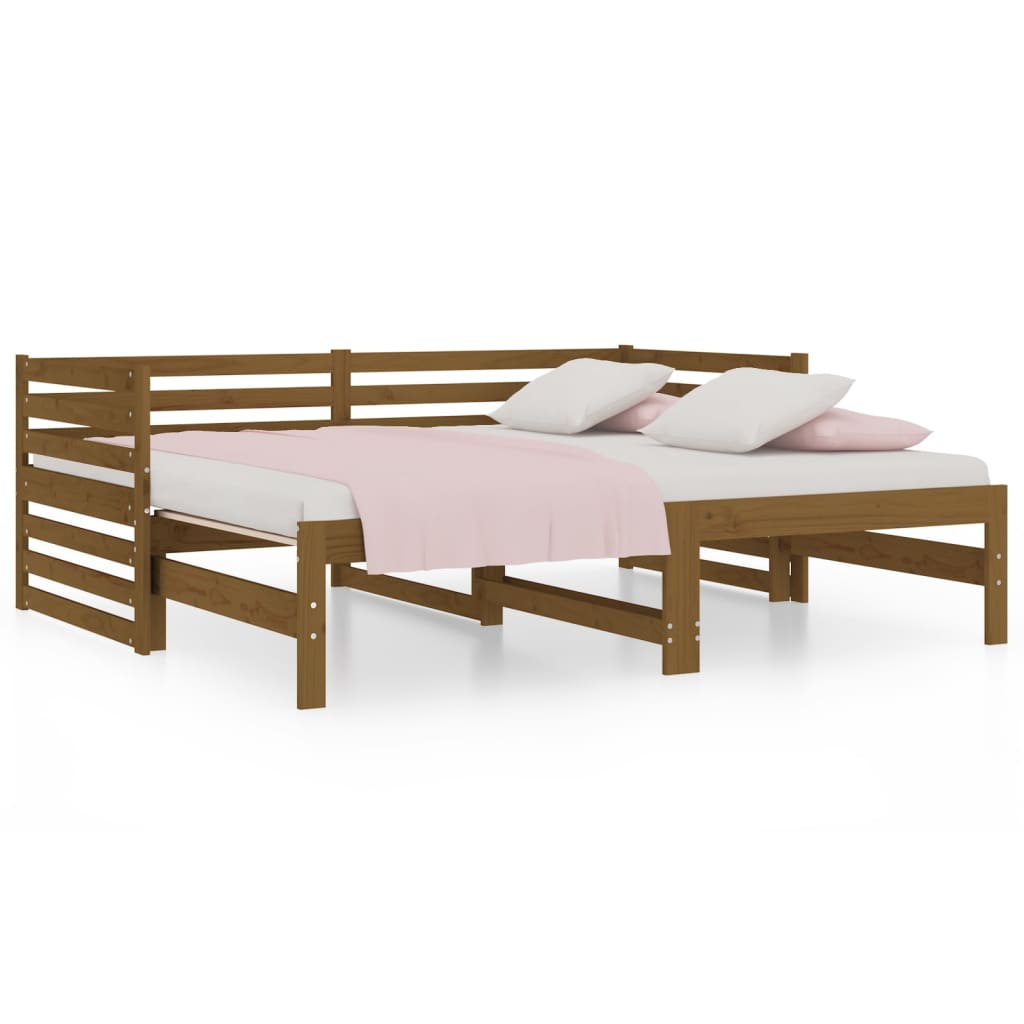 Slaapbank Uitschuifbaar Grenenhout 2X(90X190) Cm