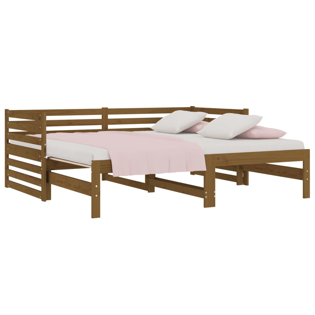 Slaapbank Uitschuifbaar Grenenhout 2X(90X190) Cm
