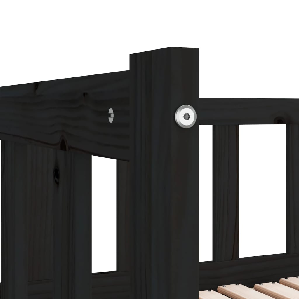 Slaapbank Uitschuifbaar 2X(80X200) Cm Massief Grenenhout