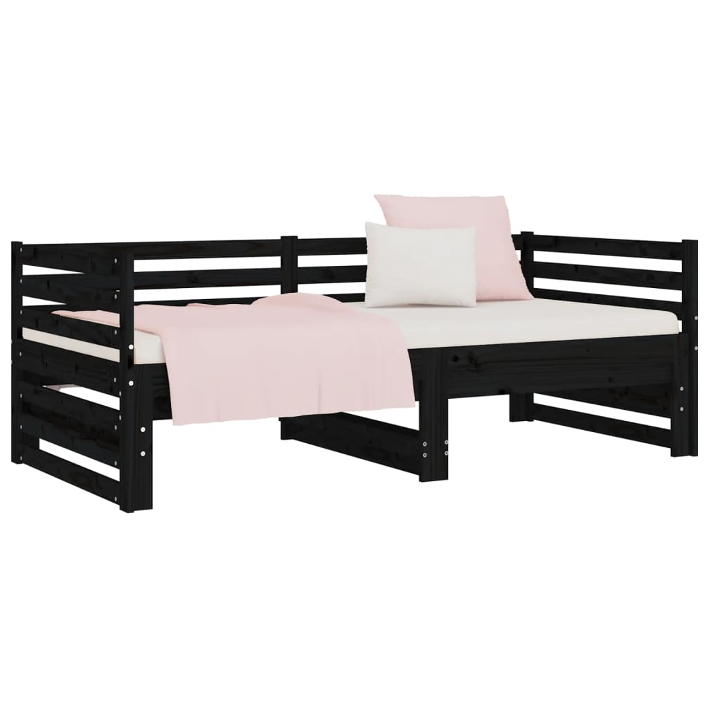 Slaapbank Uitschuifbaar 2X(80X200) Cm Massief Grenenhout