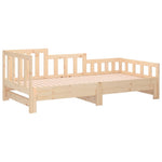 Slaapbank Uitschuifbaar 2X(80X200) Cm Massief Grenenhout