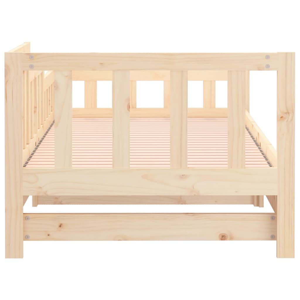 Slaapbank Uitschuifbaar 2X(80X200) Cm Massief Grenenhout