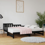 Slaapbank Uitschuifbaar 2X(80X200) Cm Massief Grenenhout