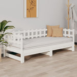 Slaapbank Uitschuifbaar 2X(80X200) Cm Massief Grenenhout