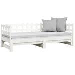 Slaapbank Uitschuifbaar 2X(80X200) Cm Massief Grenenhout