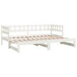 Slaapbank Uitschuifbaar 2X(80X200) Cm Massief Grenenhout