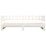 Slaapbank Uitschuifbaar 2X(80X200) Cm Massief Grenenhout