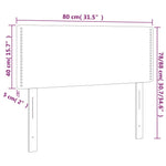 Hoofdbord 80X5X78/88 Cm Fluweel