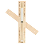 Saunaset 2-In1 Hygrothermograaf En Zandloper Massief Grenenhout