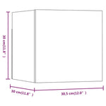 Tv-Wandmeubelen 30,5X30X30 Cm Kleurig