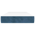 Pocketveringmatras 80X200X20 Cm Fluweel Donkerblauw