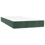 Pocketveringmatras 90X190X20 Cm Fluweel Donkergroen
