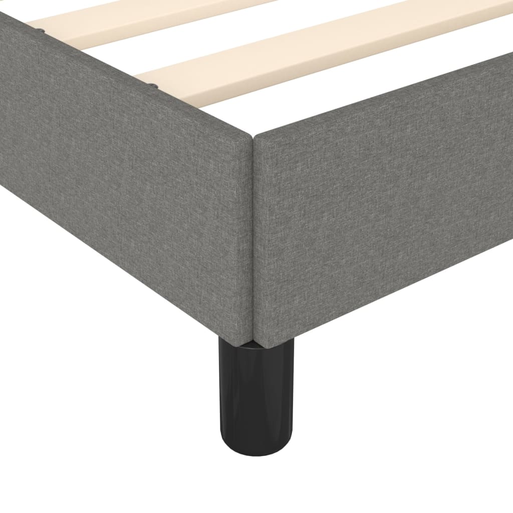 Bedframe Zonder Matras Stof Donkergrijs