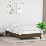 Bedframe Zonder Matras Stof Donkerbruin