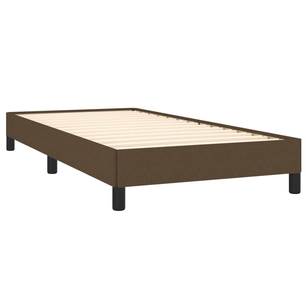 Bedframe Zonder Matras Stof Donkerbruin