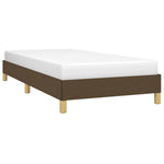 Bedframe Zonder Matras Stof Donkerbruin