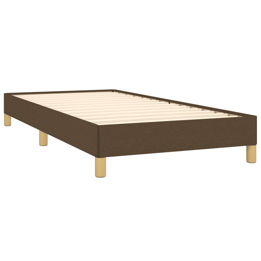 Bedframe Zonder Matras Stof Donkerbruin