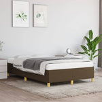 Bedframe Zonder Matras Stof Donkerbruin