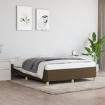 Bedframe Zonder Matras Stof Donkerbruin