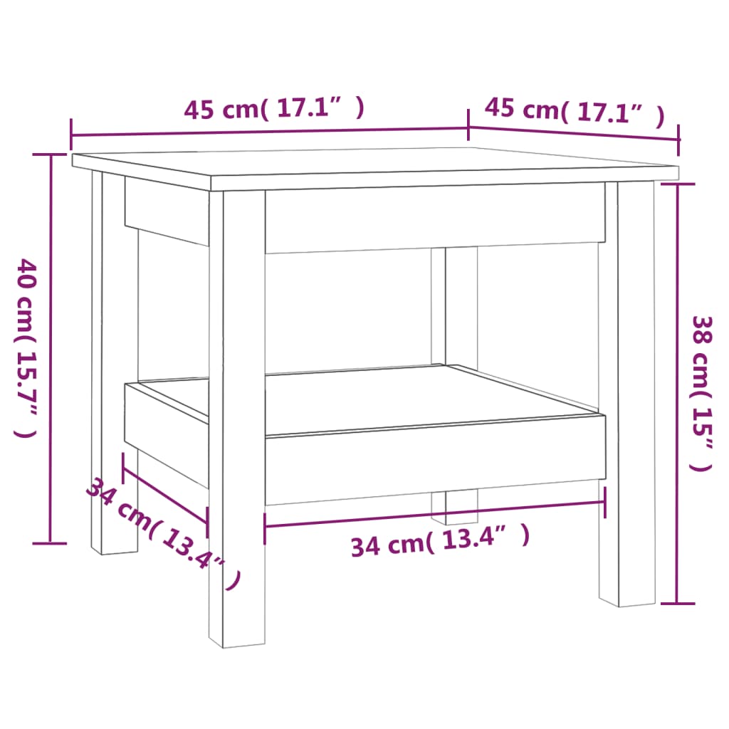 Salontafel Massief Grenenhout