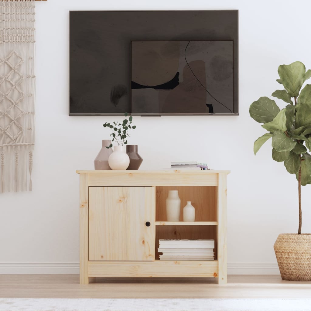 Tv-Meubel 70X36,5X52 Cm Massief Grenenhout