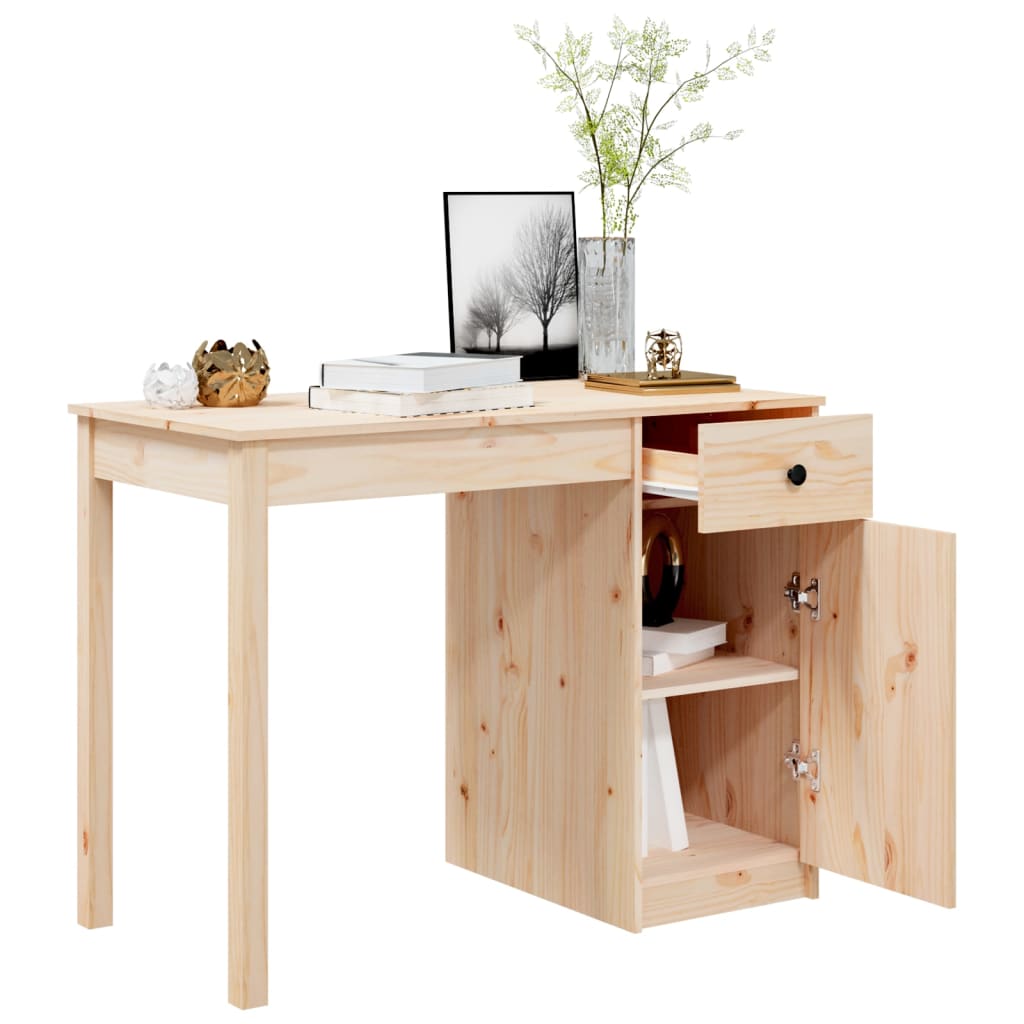 Bureau 100X50X75 Cm Massief Grenenhout