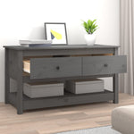 Salontafel 102X49X55 Cm Massief Grenenhout
