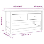 Salontafel 102X49X55 Cm Massief Grenenhout