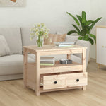 Salontafel 71X49X55 Cm Massief Grenenhout