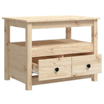 Salontafel 71X49X55 Cm Massief Grenenhout