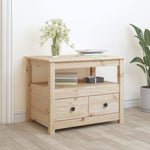 Salontafel 71X49X55 Cm Massief Grenenhout