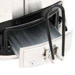 Houtkachel Met Usb-Ventilator 35,5X26X28 Cm Roestvrijstaal