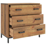 Ladekast 75X35X70 Cm Massief Grenenhout