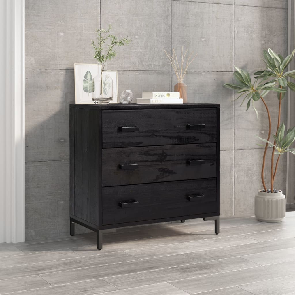 Ladekast 75X35X70 Cm Massief Grenenhout