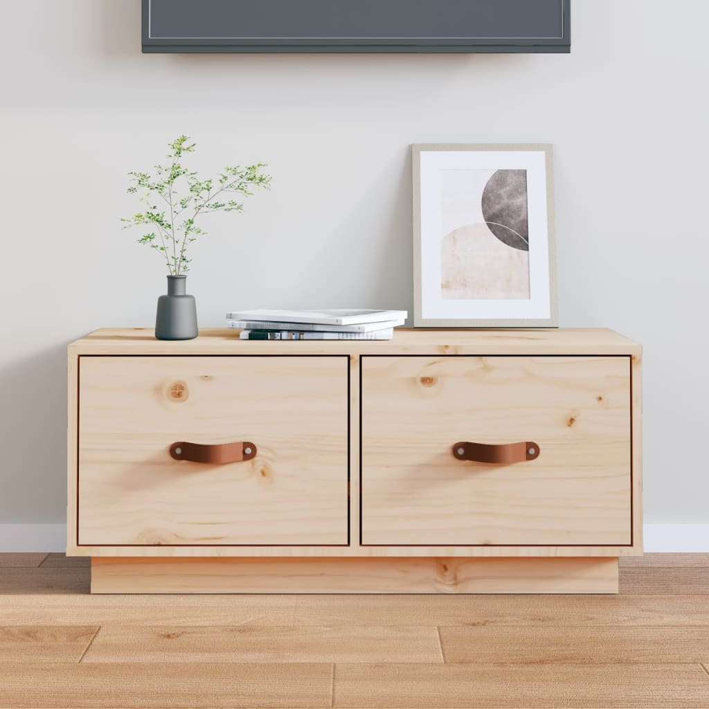 Tv-Meubel 80X34X35 Cm Massief Grenenhout