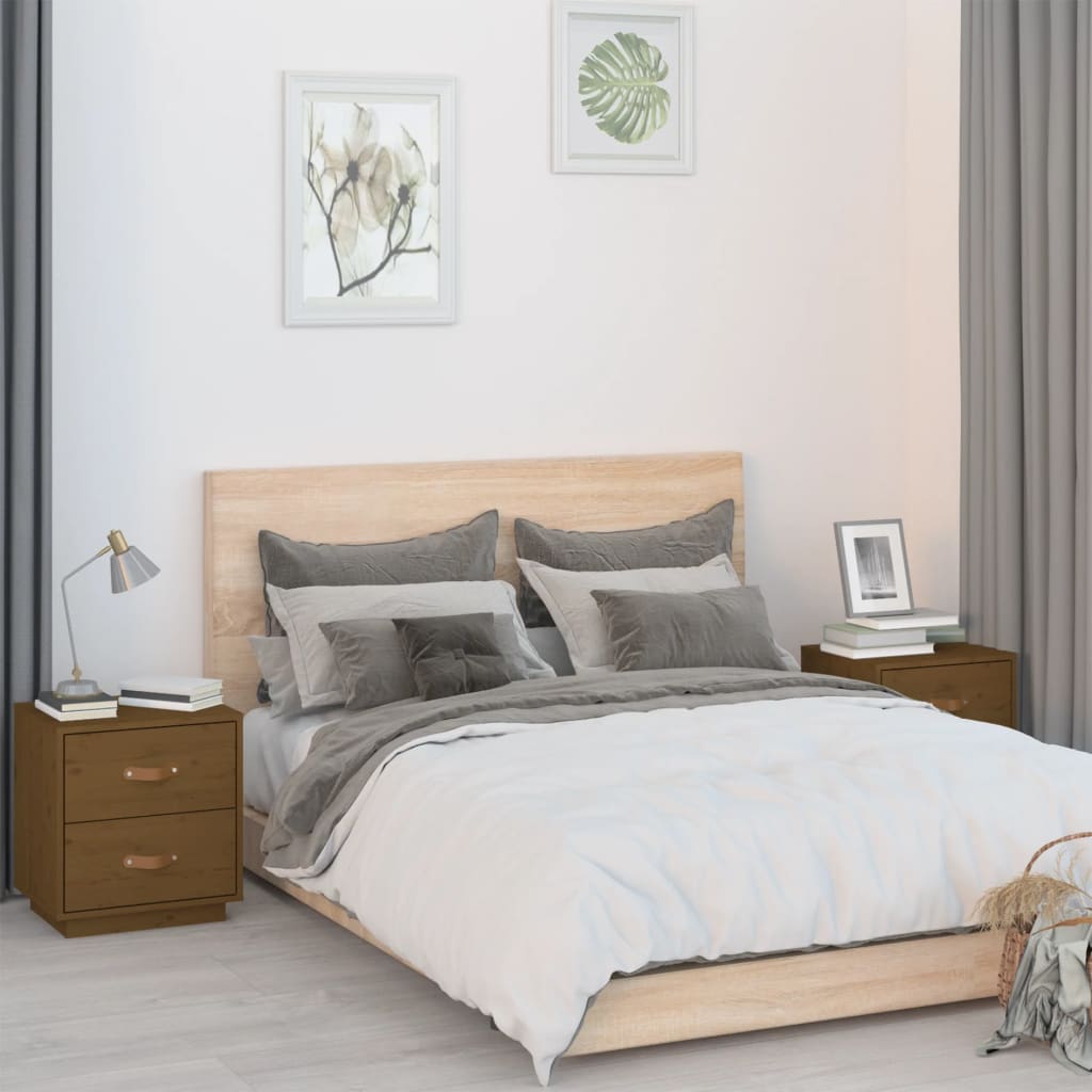 Nachtkastje 40X34X45 Cm Massief Grenenhout
