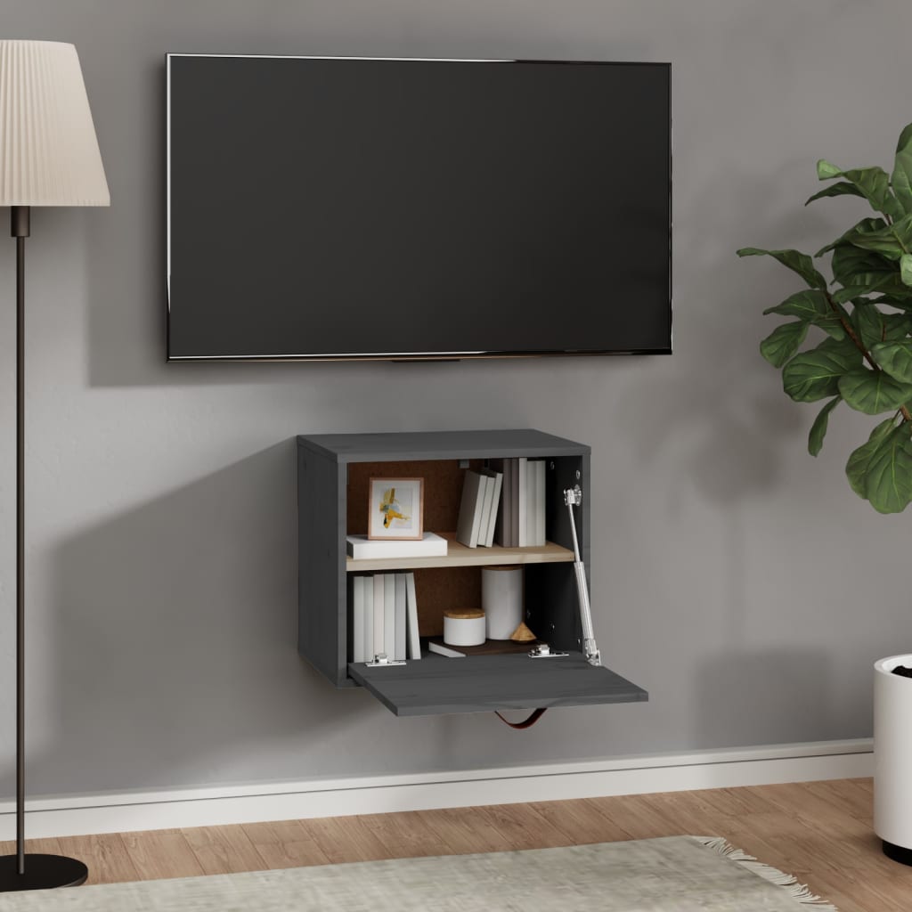 Wandkast 40X30X35 Cm Massief Grenenhout
