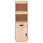 Hoge Kast 34X40X108,5 Cm Massief Grenenhout