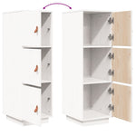 Hoge Kast 34X40X108,5 Cm Massief Grenenhout