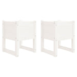 Plantenbakken 40X40X5,5 Cm Massief Grenenhout Wit