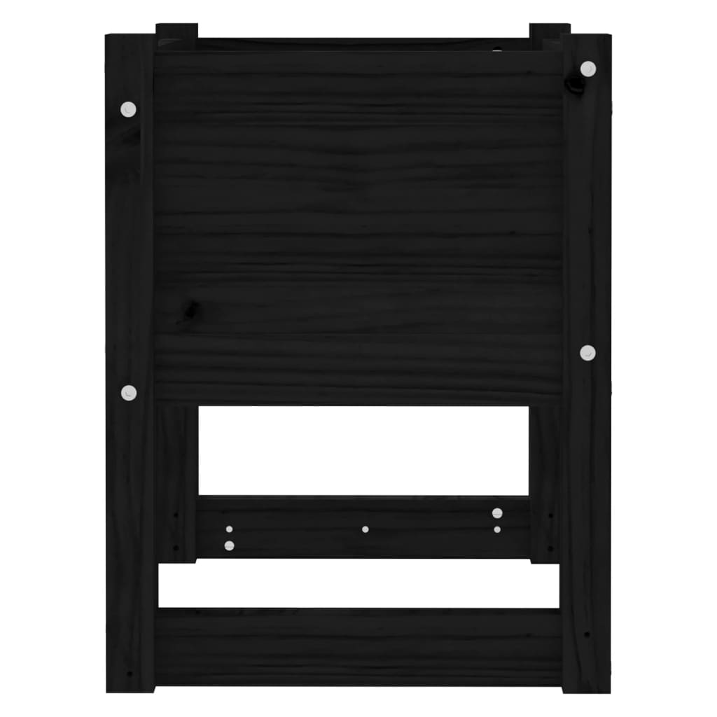 Plantenbakken 40X40X5,5 Cm Massief Grenenhout Zwart