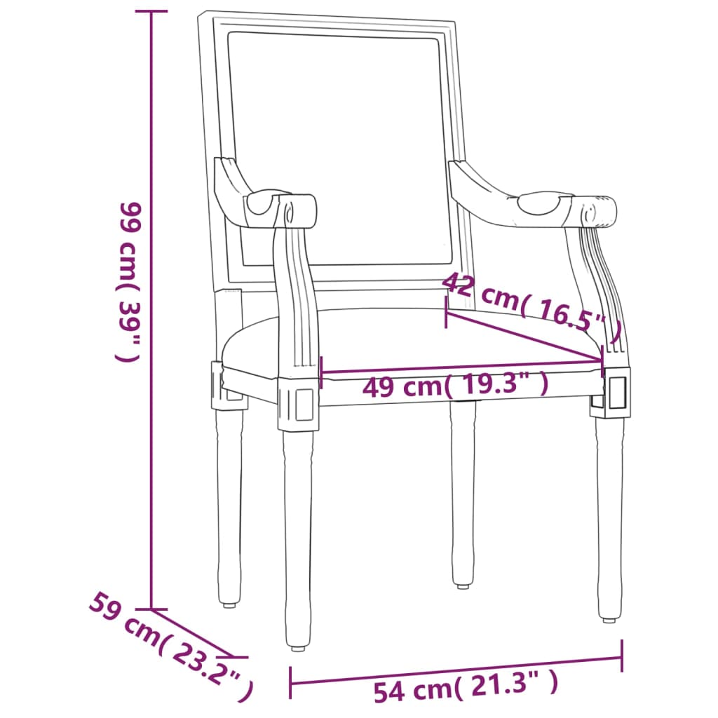 Fauteuil 54X59X99 Cm Linnen